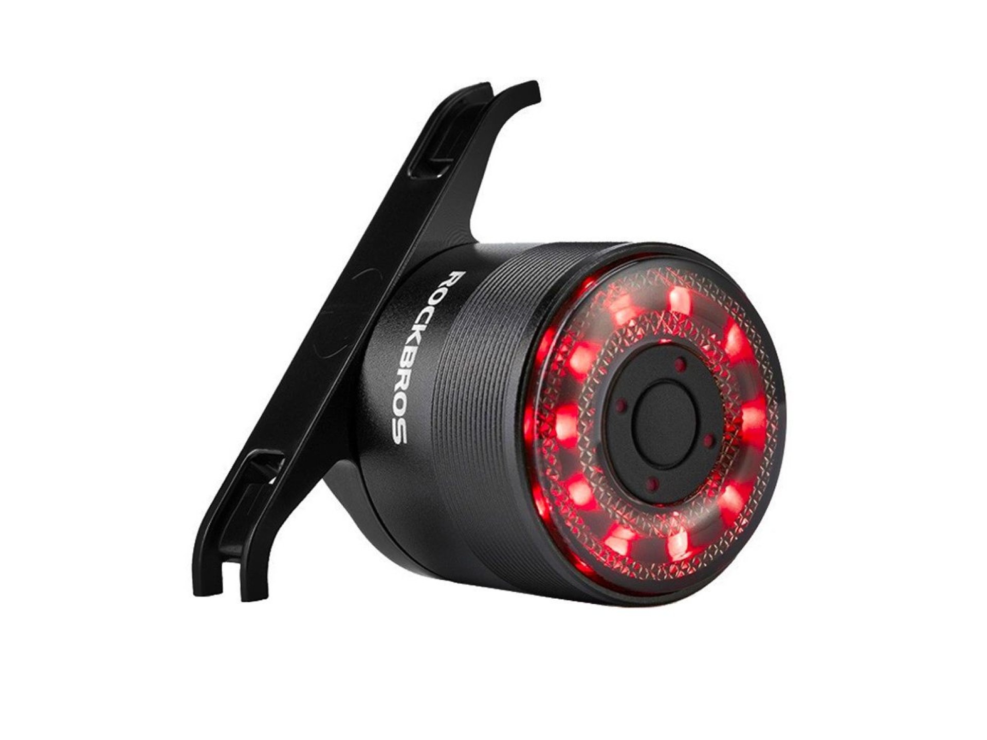 Luz trasera para bicicleta Rockbros Q1 (LED de 7 colores + cable USB-C/USB-A), color negro