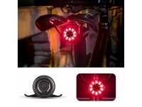 Luz trasera para bicicleta Rockbros Q1 (LED de 7 colores + cable USB-C/USB-A), color negro Luz trasera para bicicleta Rockbros Q1 (LED de 7 colores + cable USB-C/USB-A), color negro