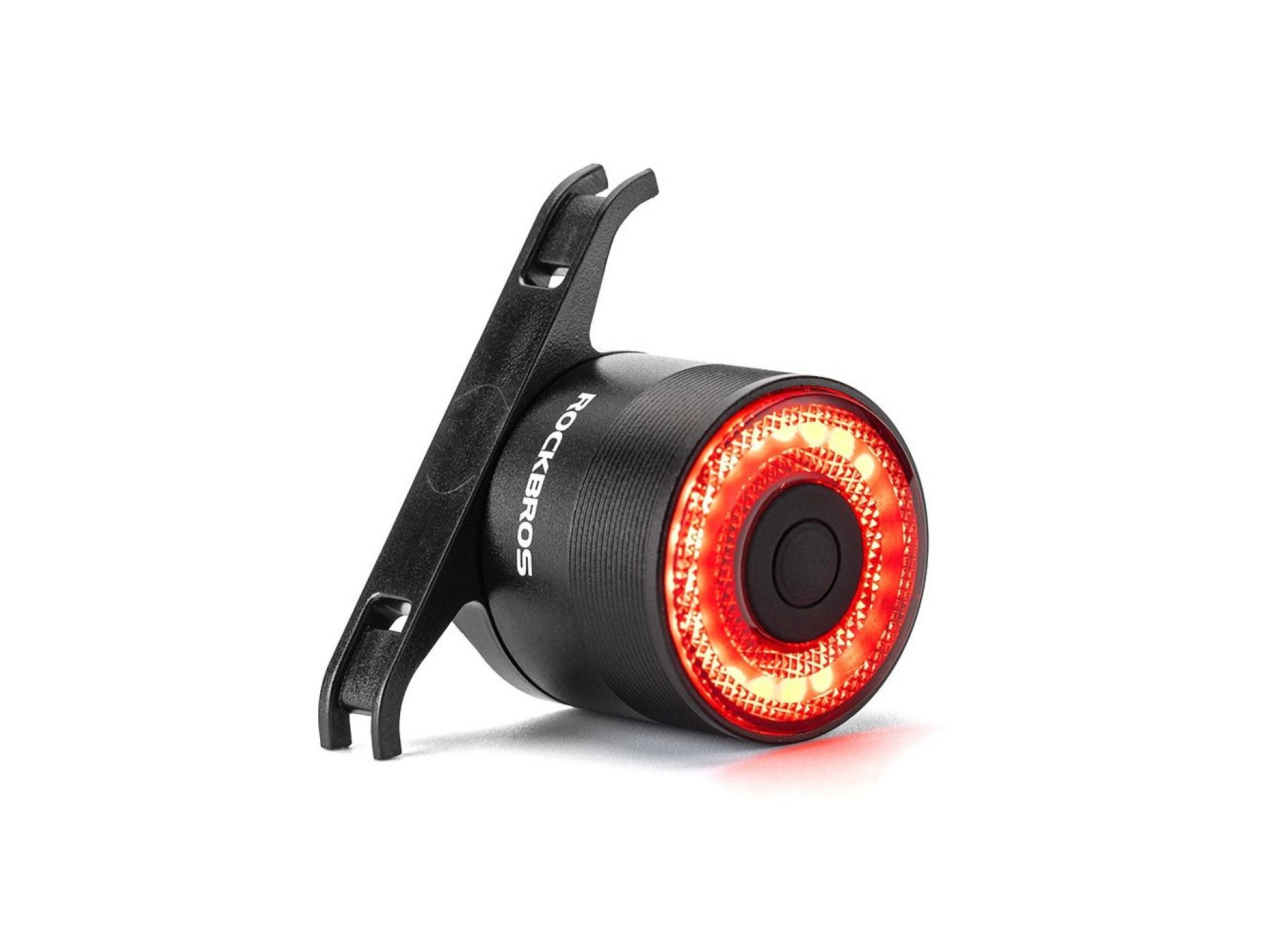 Luz traseira para bicicleta Rockbros Q3 com sistema Smart Stop - Preto