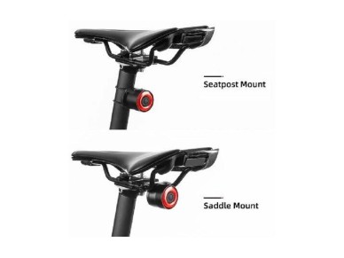 Luz traseira para bicicleta Rockbros Q3 com sistema Smart Stop - Preto Luz traseira para bicicleta Rockbros Q3 com sistema Smart Stop - Preto