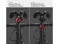 Luz traseira para bicicleta Rockbros Q3 com sistema Smart Stop - Preto Luz traseira para bicicleta Rockbros Q3 com sistema Smart Stop - Preto