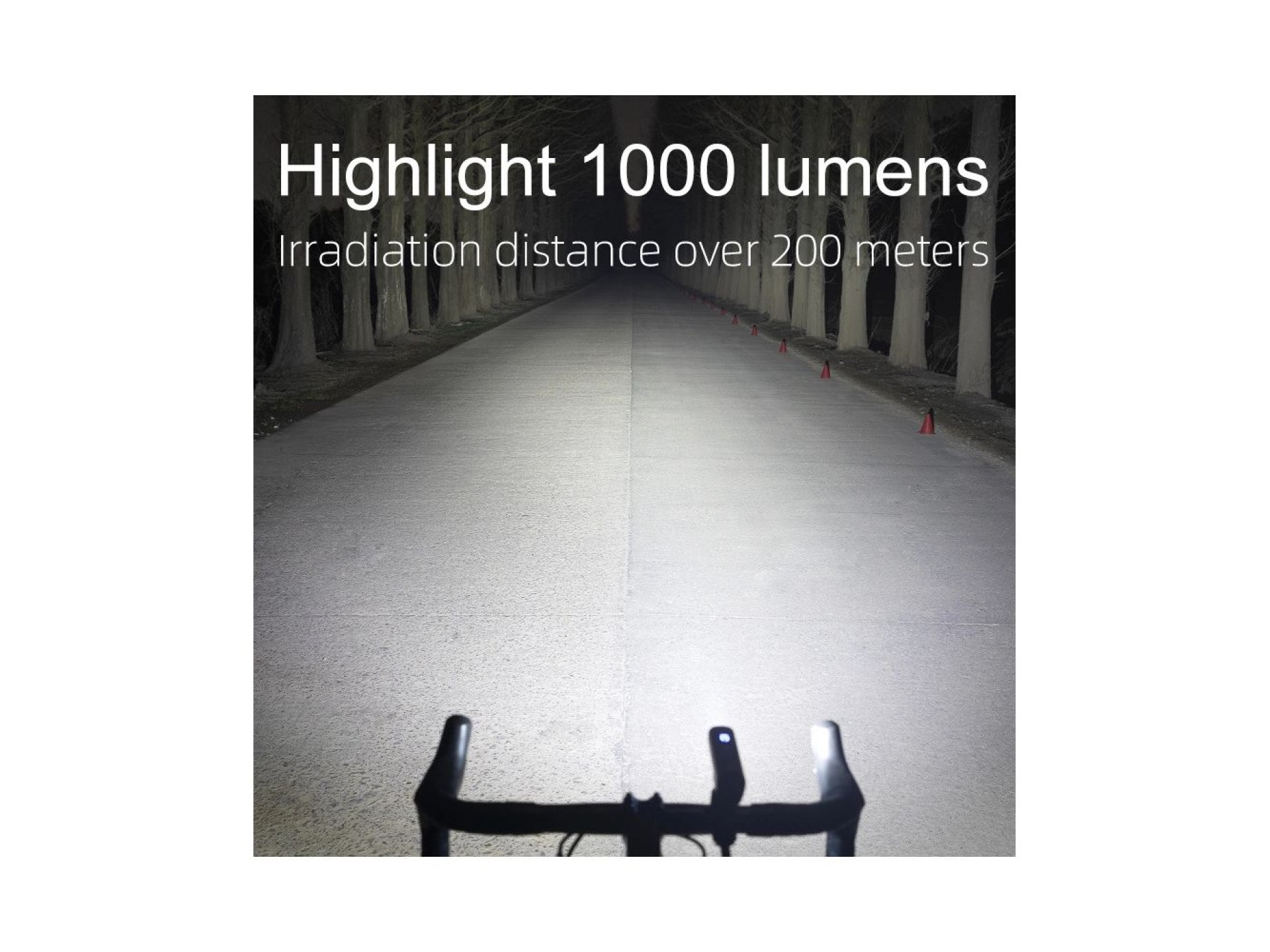 Luz frontal de bicicleta Rockbros V9M-1000 1000lm - preta