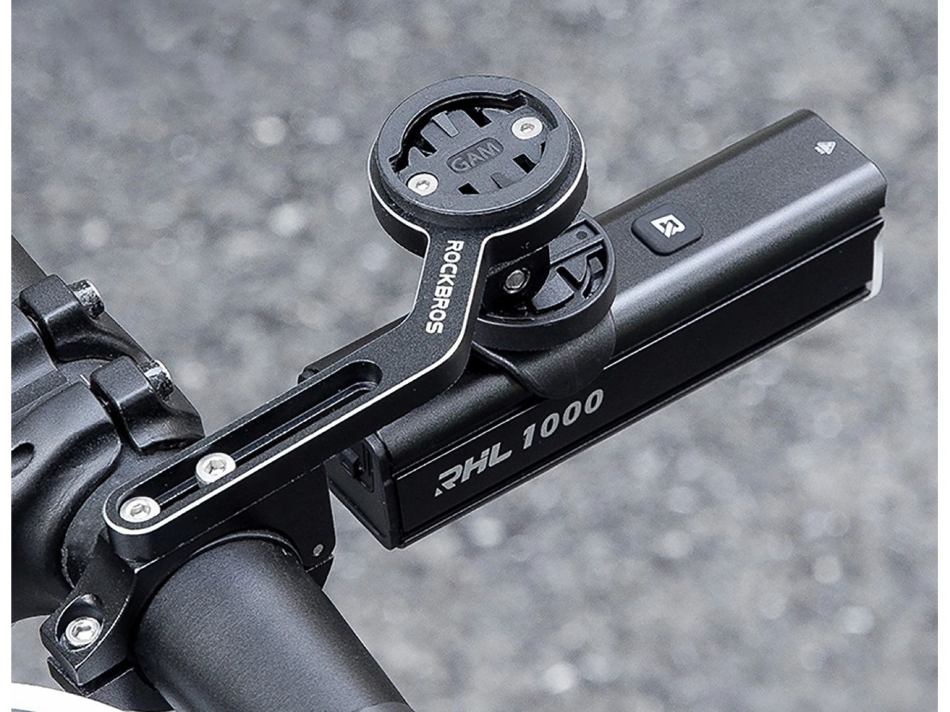 Rockbros 24610002001 luz frontal de bicicleta 1000 lm + cabo USB-C - USB-A - preto