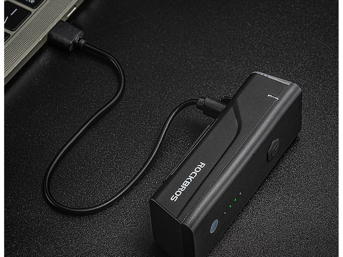 Rockbros 24510003001 luz frontal de bicicleta 260 lm + cabo USB-C - USB-A - preto