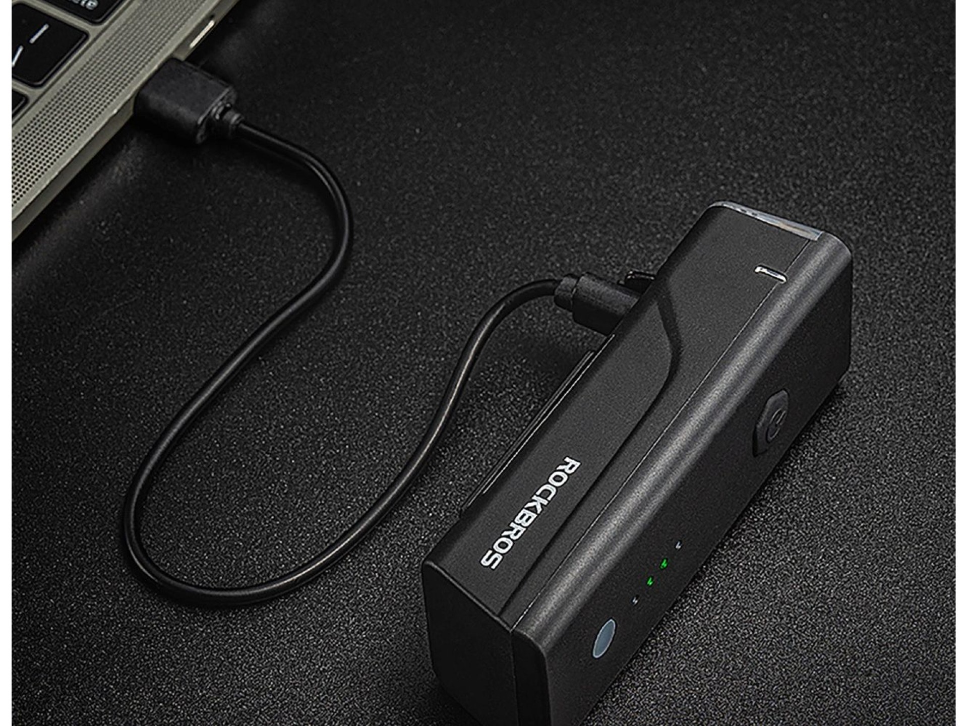 Rockbros 24510003001 luz frontal de bicicleta 260 lm + cabo USB-C - USB-A - preto