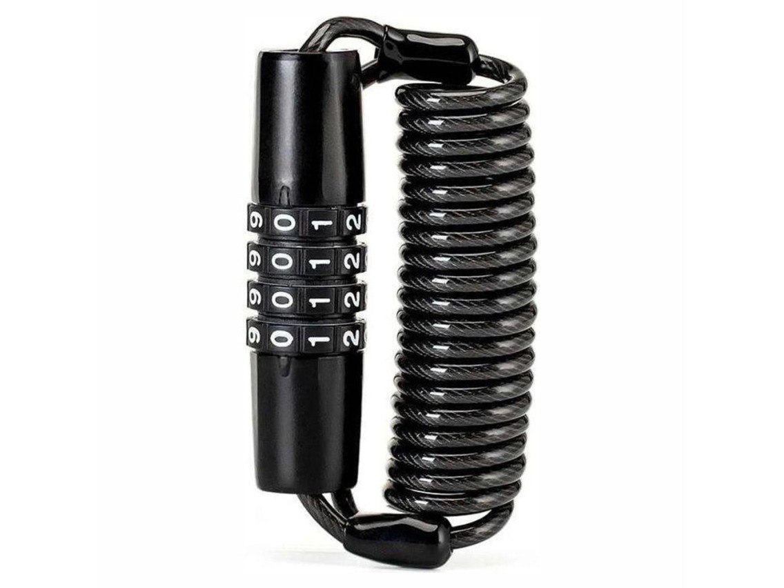 Cadeado de bicicleta Rockbros T609 com combinação de 1,5 m - preto