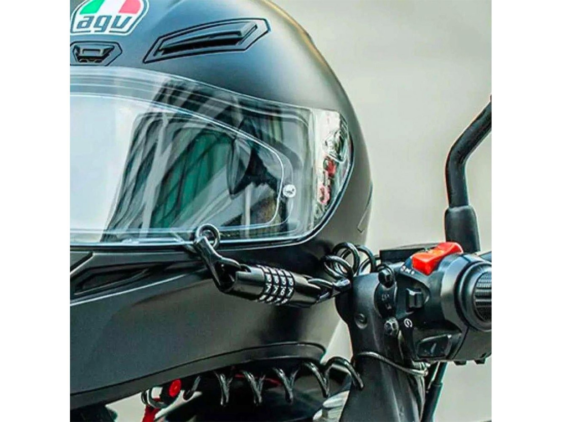 Cadeado de bicicleta Rockbros T609 com combinação de 1,5 m - preto