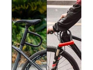 Candado para bicicleta Rockbros RKS610-BK en forma de U, color negro Candado para bicicleta Rockbros RKS610-BK en forma de U, color negro