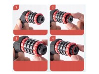 Cadeado de bicicleta Rockbros RKS507-1BK com combinação 1,8 m - preto Cadeado de bicicleta Rockbros RKS507-1BK com combinação 1,8 m - preto