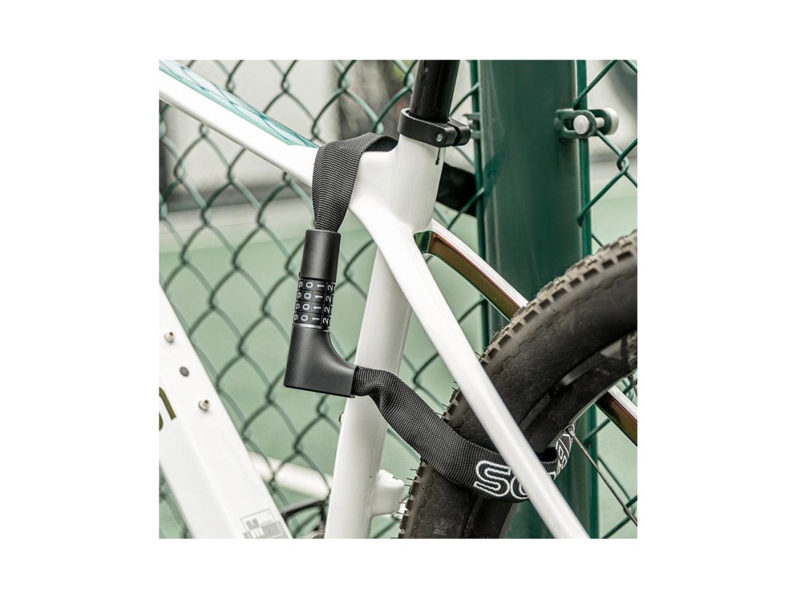 Cadeado de bicicleta Rockbros 3230002001 com combinação e chave - preto