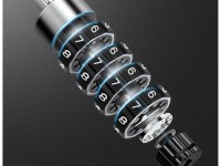 Rockbros 3230002001 bicycle lock with combination and key - black