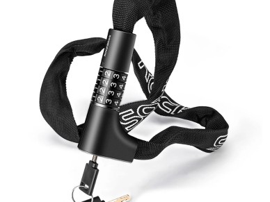 Rockbros 3230002001 bicycle lock with combination and key - black Rockbros 3230002001 bicycle lock with combination and key - black