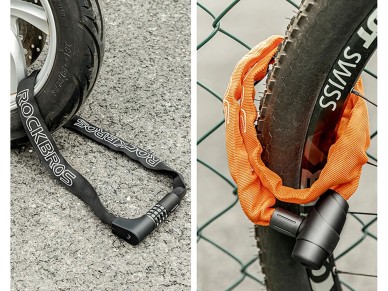 Rockbros 3230002001 bicycle lock with combination and key - black Rockbros 3230002001 bicycle lock with combination and key - black