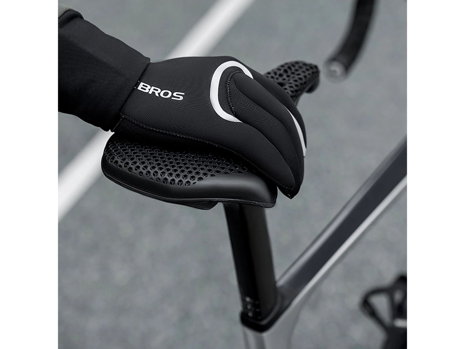 Luvas de ciclismo Rockbros totalmente impermeáveis, tamanho: G/GG - pretas