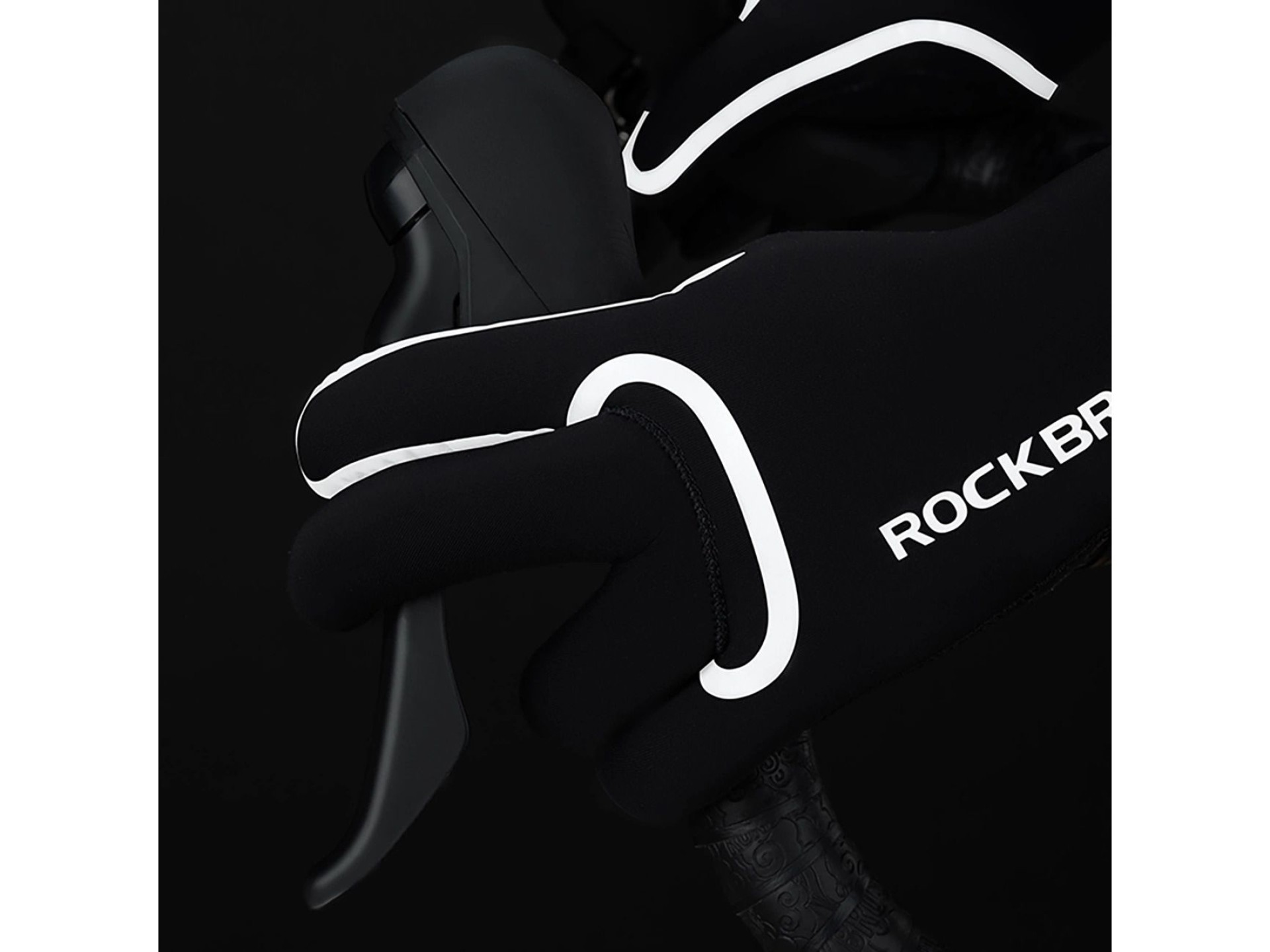 Guantes de ciclismo Rockbros totalmente impermeables, talla: S/M - negro