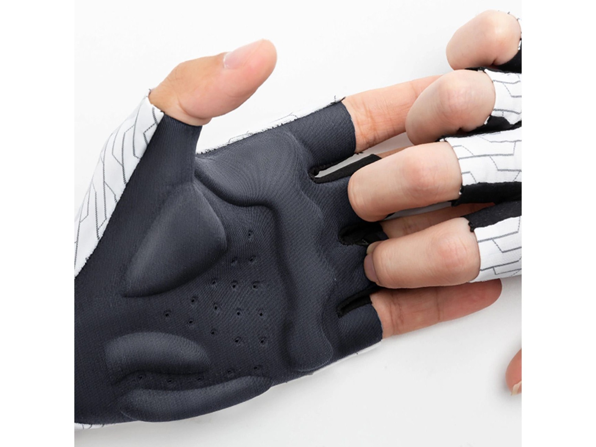 Rockbros MTB cycling gloves size: M - white and black
