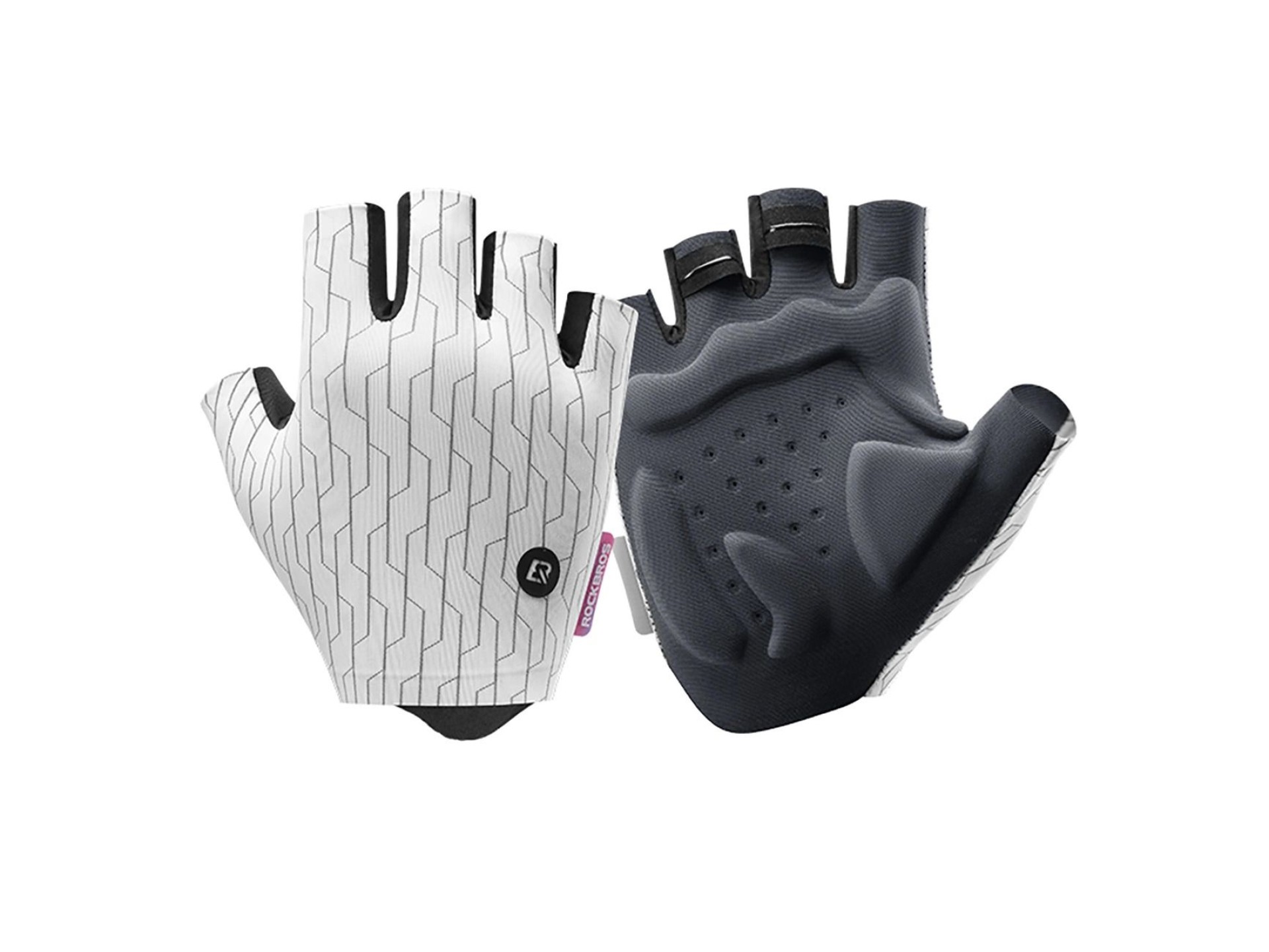 Luvas de ciclismo Rockbros MTB tamanho: P - branco e preto