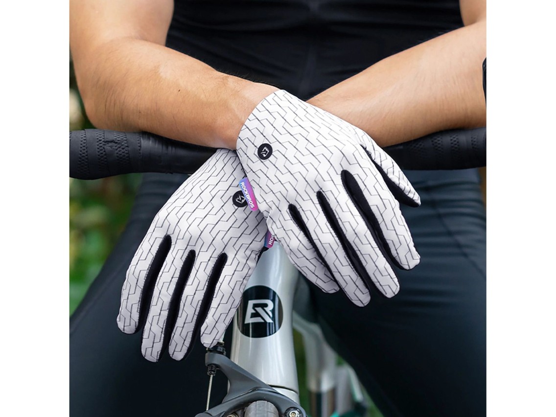 Rockbros MTB cycling gloves size: XL - white and black