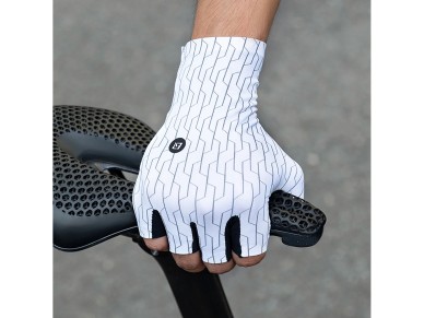 Guantes de ciclismo de carretera Rockbros, talla L, color blanco y negro Guantes de ciclismo de carretera Rockbros, talla L, color blanco y negro