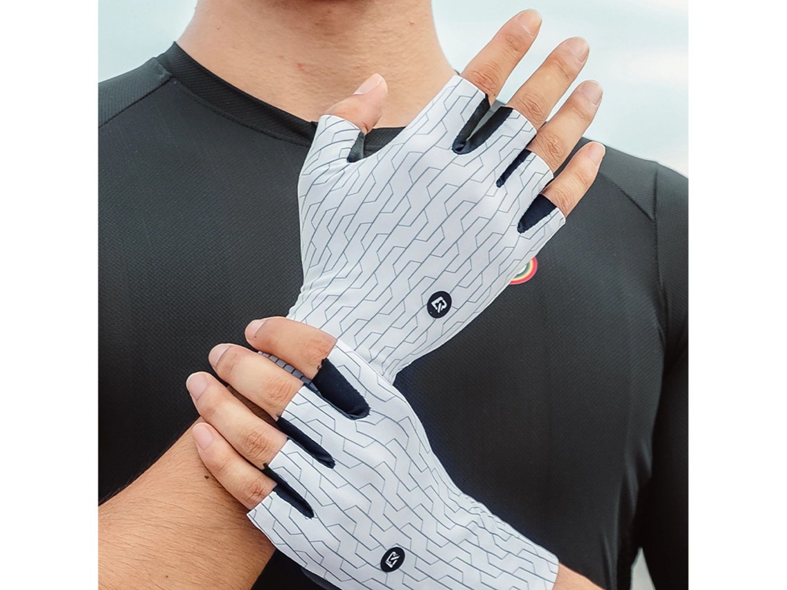 Rockbros Road Cycling Gloves Size: L - Black and White