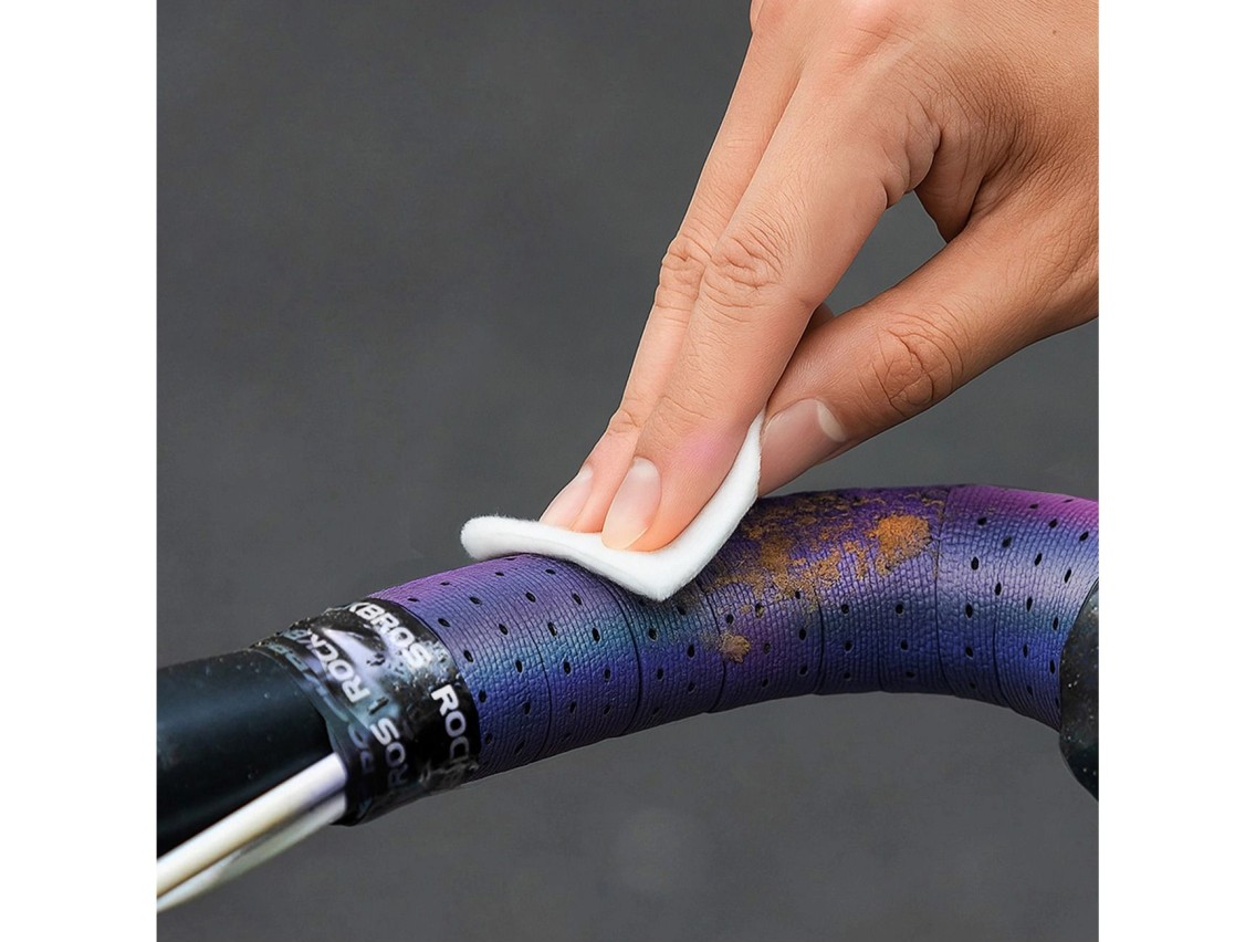 Rockbros Handlebar Tape Perforated Silicone with Chameleon Effect - Purple