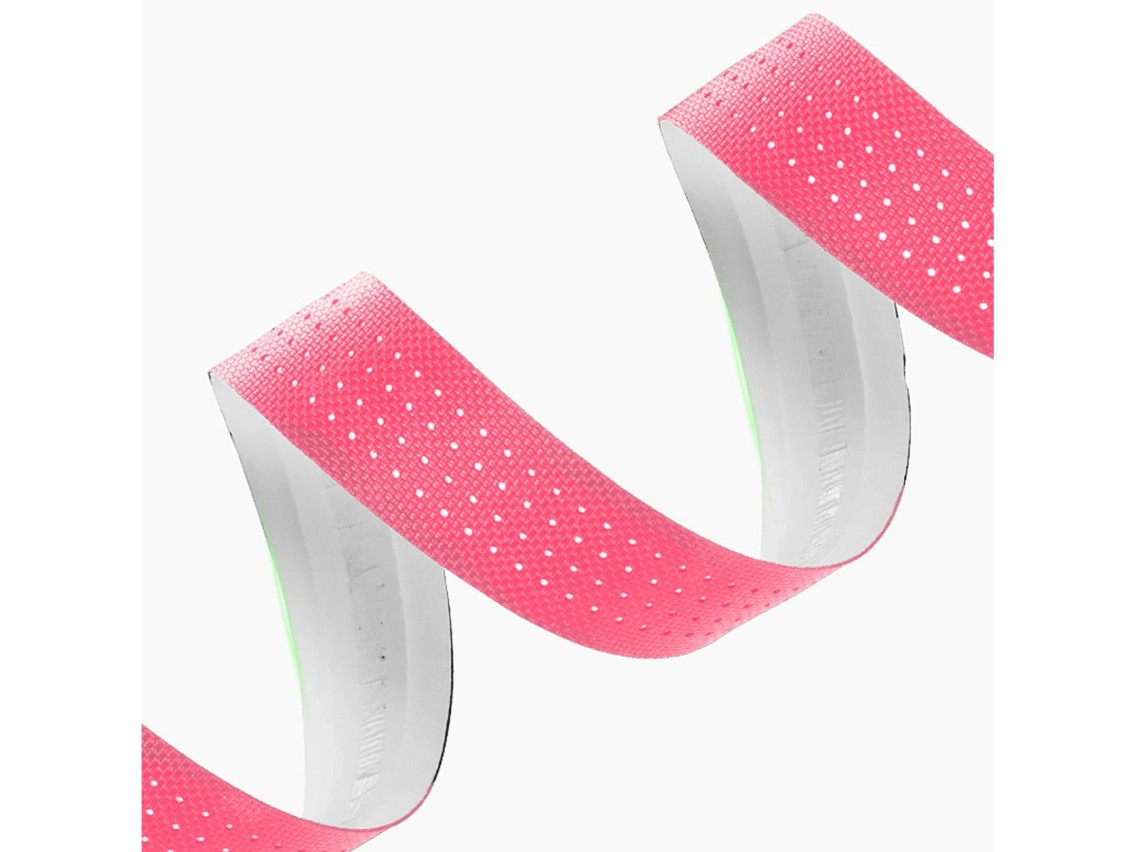 Fita de guidão Rockbros de silicone perfurada - Rosa