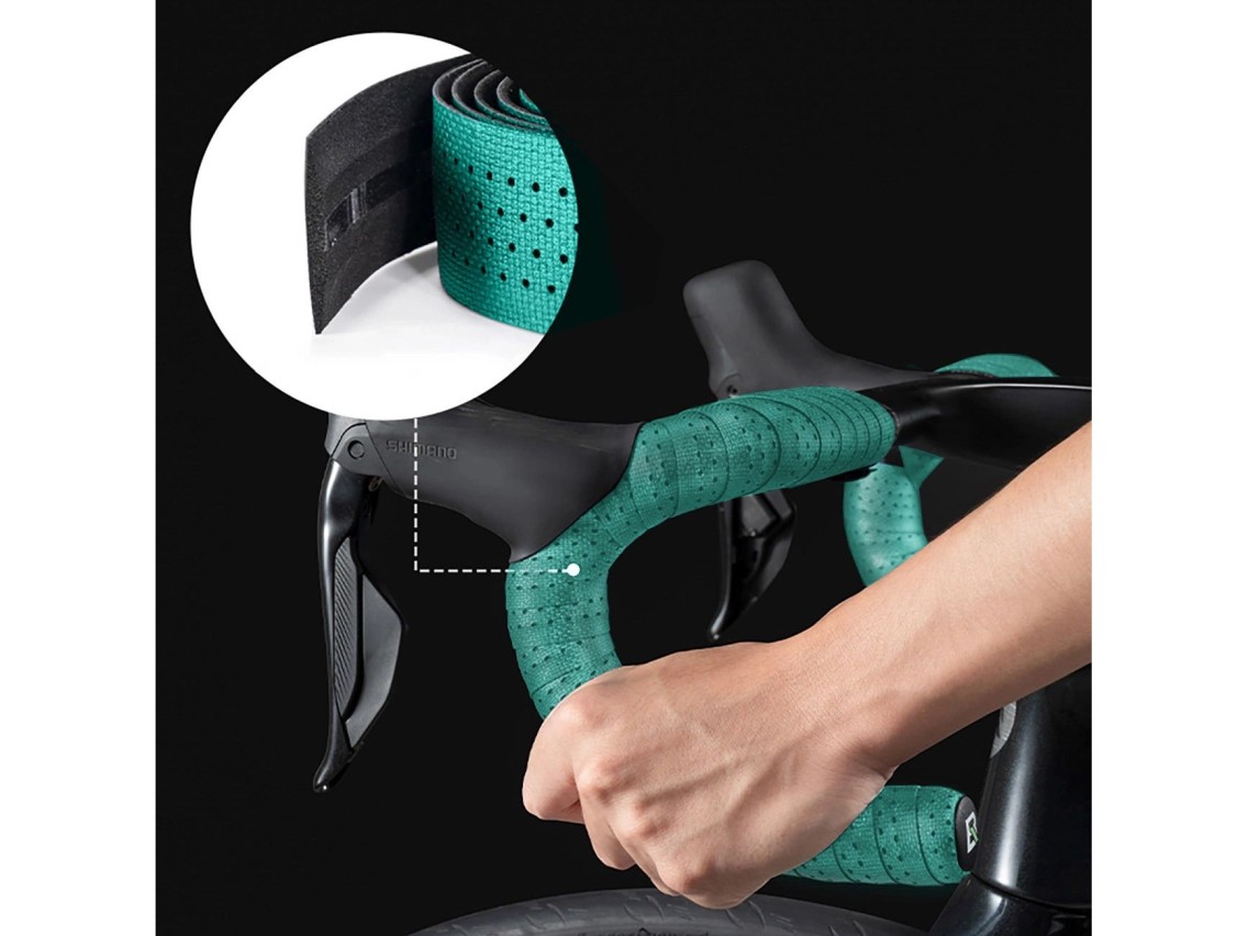 Rockbros Handlebar Tape Perforated Silicone - Green