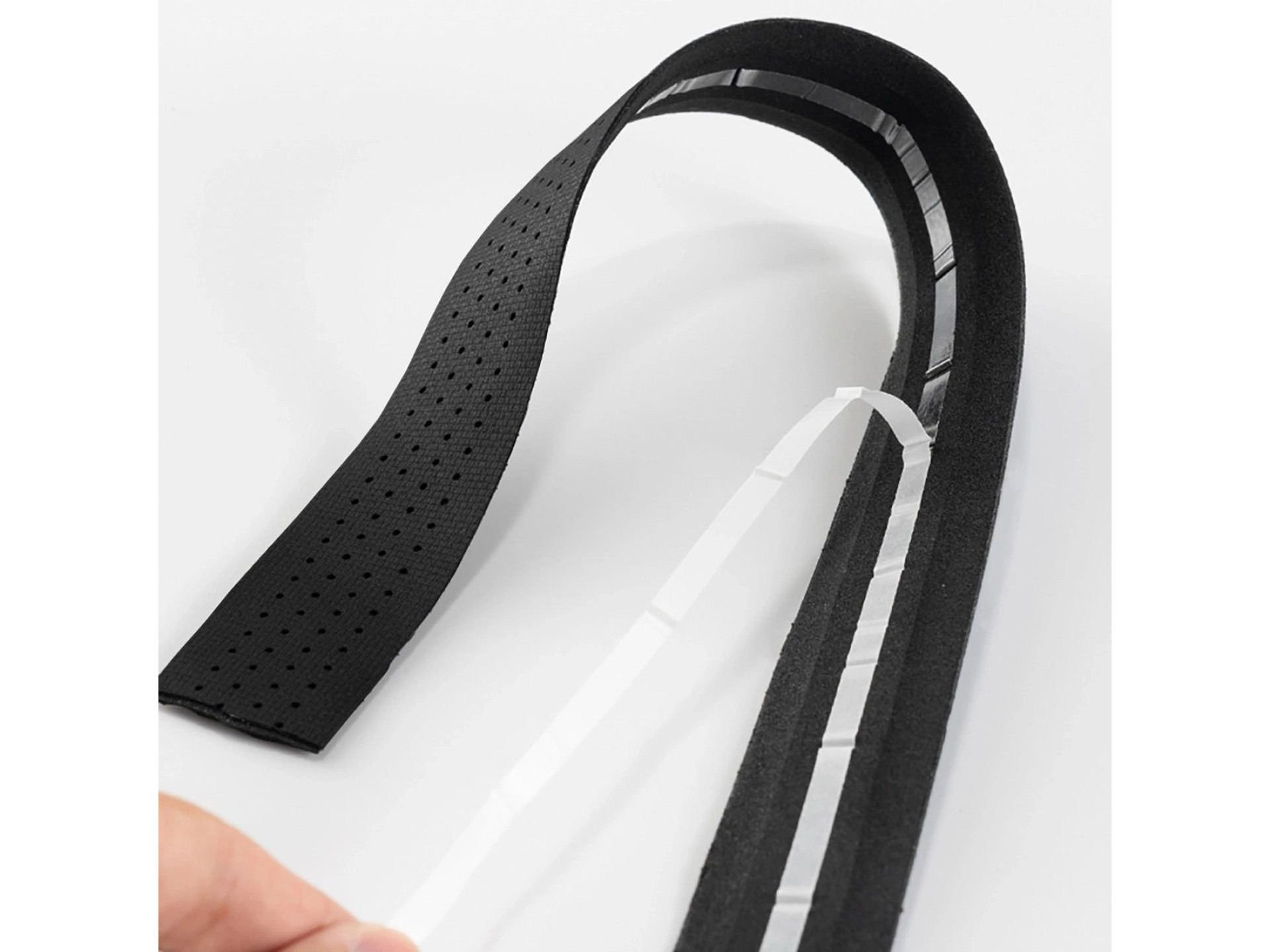 Fita de guidão Rockbros de silicone perfurada - preta