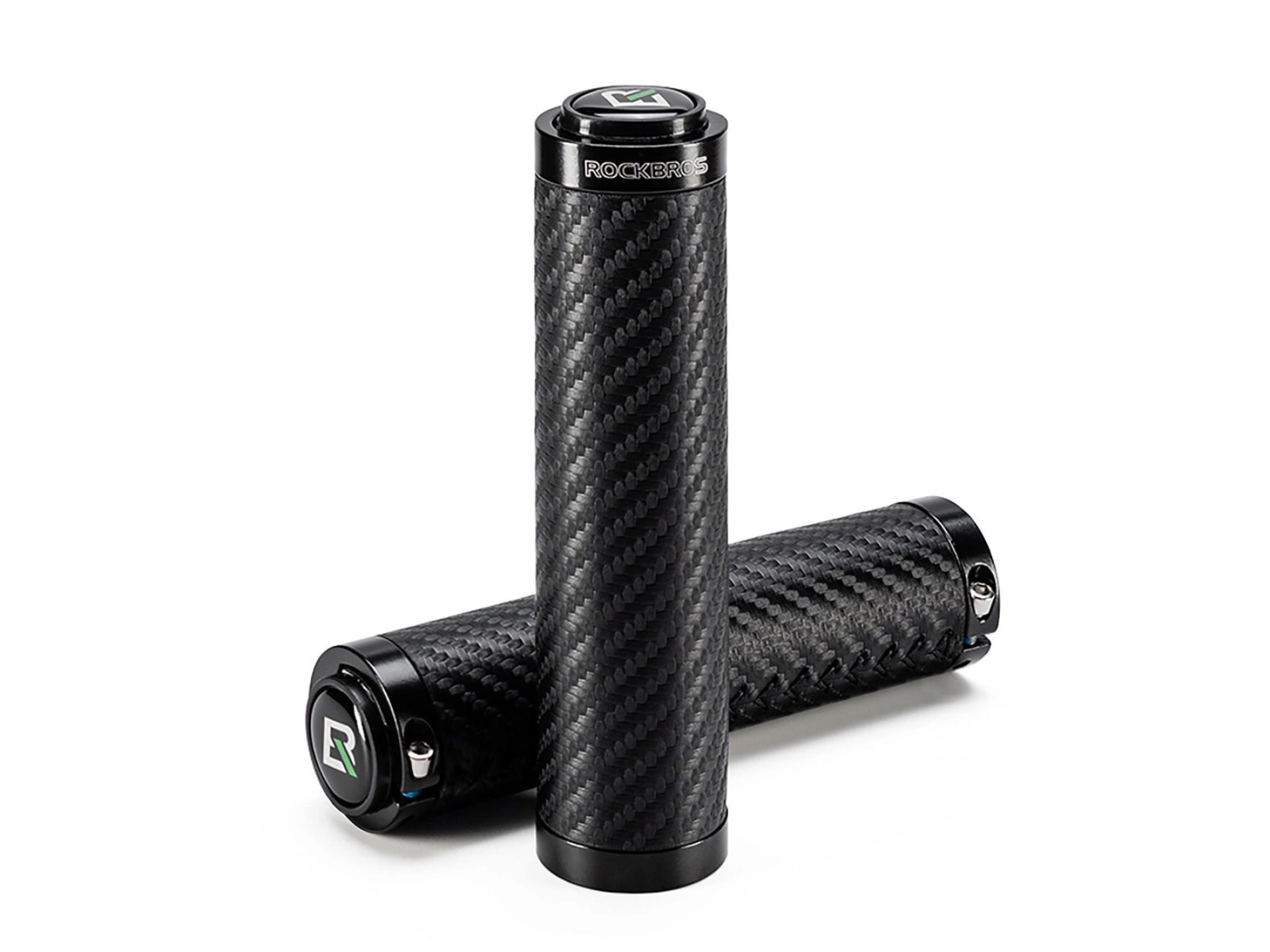 Manoplas Rockbros para bicicleta, manoplas retas e antiderrapantes, pretas