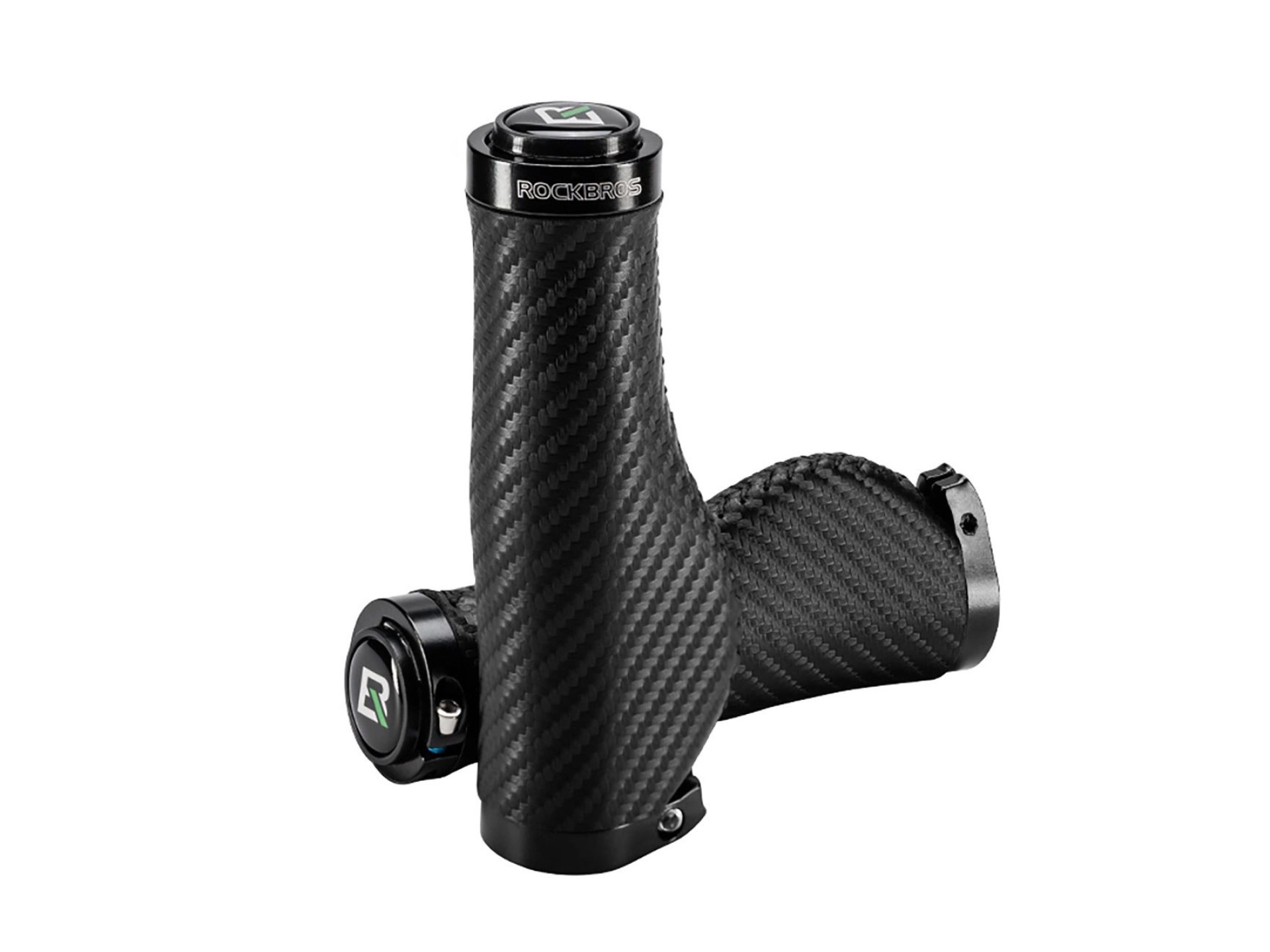 Puños Rockbros para bicicleta, ergonómicos, antideslizantes y con diseño retorcido - Negros