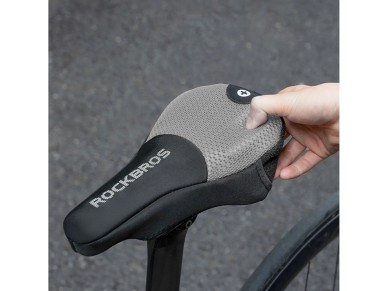Cojín para asiento de bicicleta Rockbros Cover, talla S, gris Cojín para asiento de bicicleta Rockbros Cover, talla S, gris