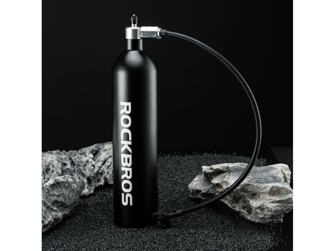 Inflador de pneus sem câmara Rockbros 200 PSI 1,2 l - Preto
