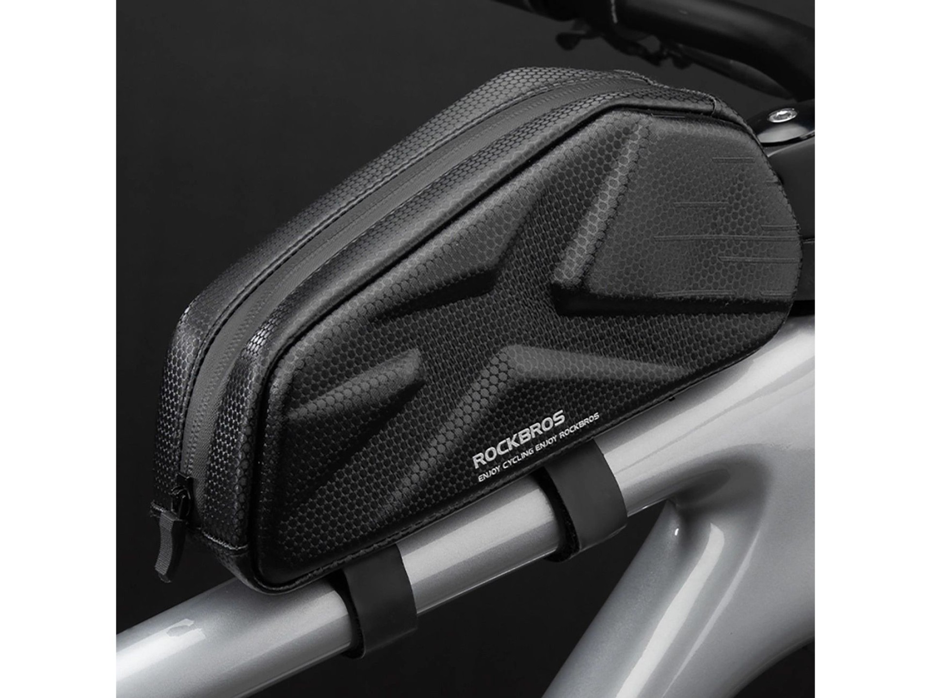Rockbros Bolsa para Bicicleta, Rígida, Quadro, Tubo Superior, 1,4 l - Preta