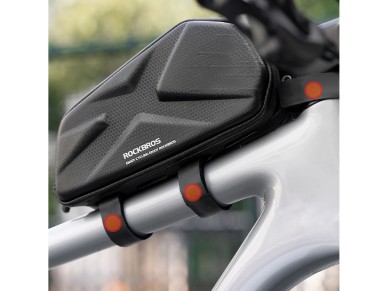 Rockbros Bike Bag, Rigid, Frame, Top Tube, 1.4l - Black Rockbros Bike Bag, Rigid, Frame, Top Tube, 1.4l - Black