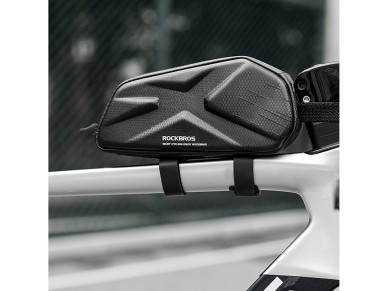 Rockbros Bike Bag, Rigid, Frame, Top Tube, 1.4l - Black Rockbros Bike Bag, Rigid, Frame, Top Tube, 1.4l - Black