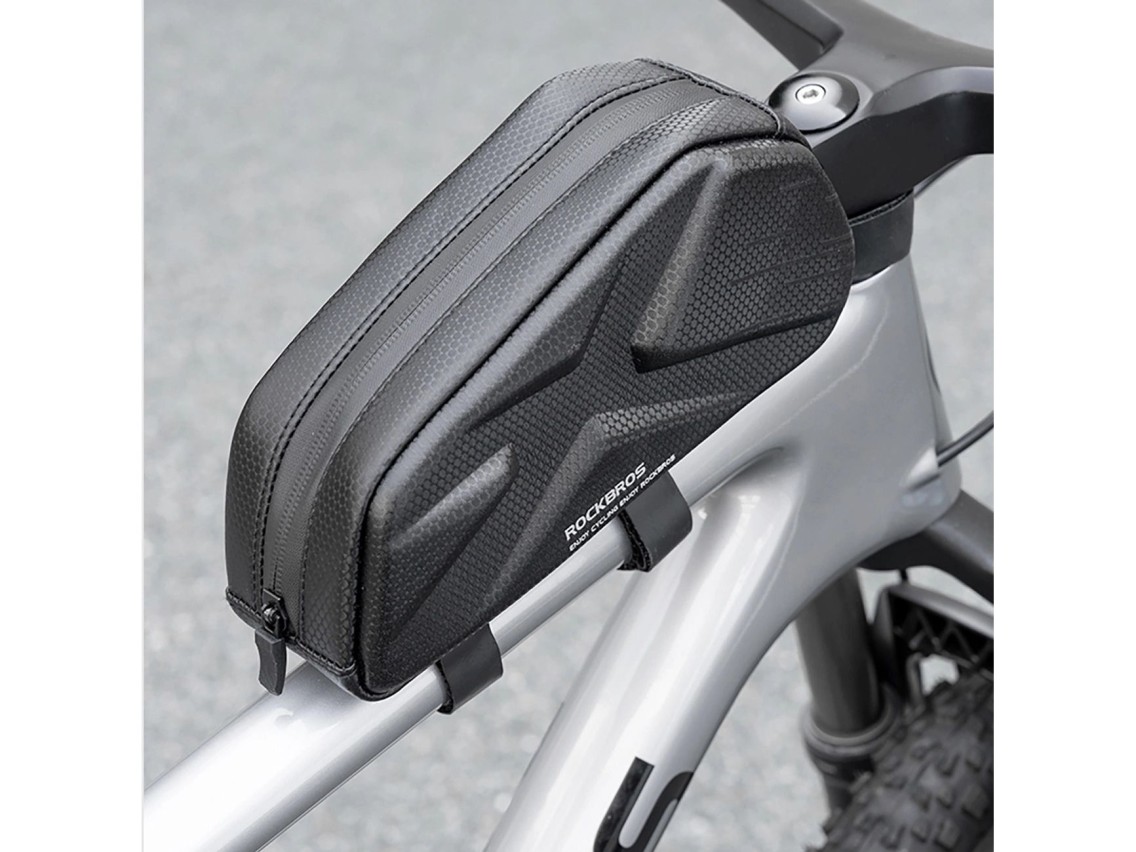 Rockbros Bolsa para Bicicleta, Rígida, Quadro, Tubo Superior, 1,4 l - Preta