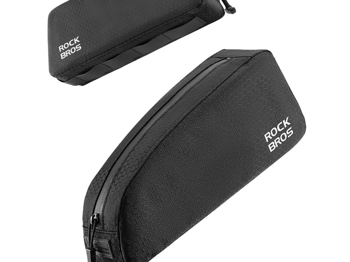 Bolsa para cuadro Rockbros de 0,9 l para tubo superior - Negra
