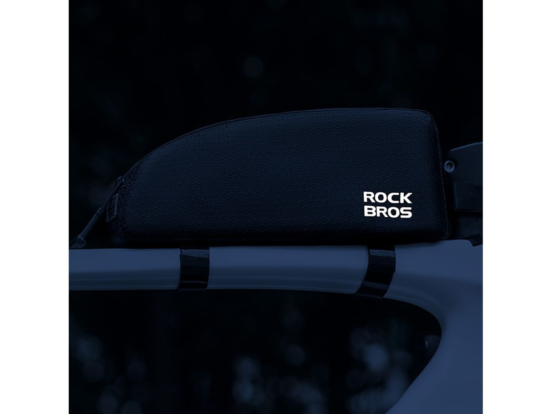 Bolsa para cuadro Rockbros de 0,9 l para tubo superior - Negra