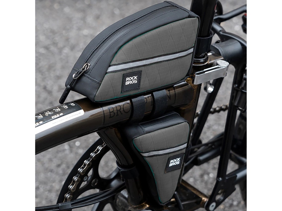 Rockbros Triangle Bike Frame Bag 0,8l - Verde