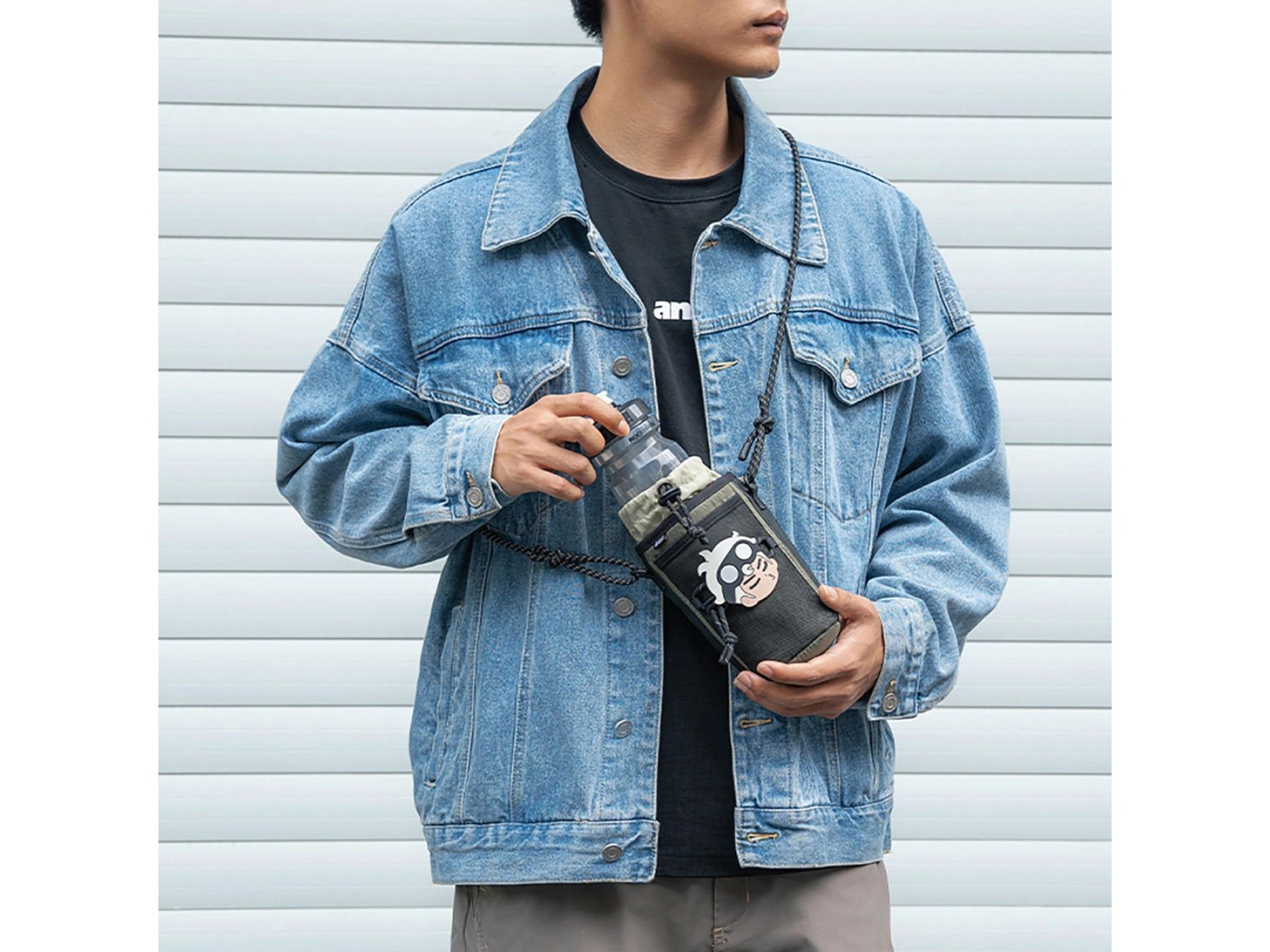 Bolsa de viaje Rockbros para botellas con bandolera (1 l) - Verde