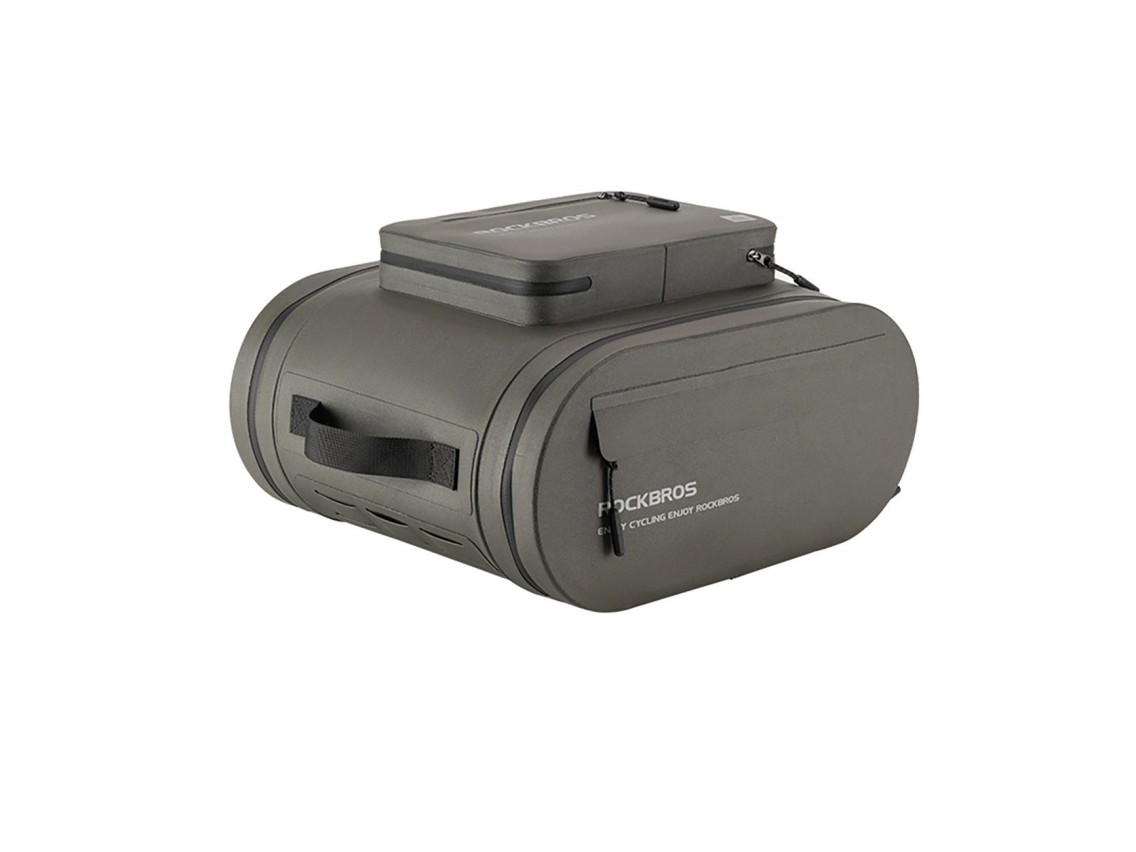 Alforja impermeable Rockbros para maletero, capacidad 14 l, color gris