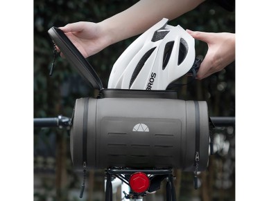 Rockbros waterproof bike pannier, for trunk, capacity 14l - gray Rockbros waterproof bike pannier, for trunk, capacity 14l - gray