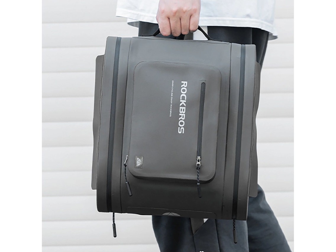 Alforja impermeable Rockbros para maletero, capacidad 14 l, color gris