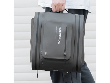 Rockbros waterproof bike pannier, for trunk, capacity 14l - gray Rockbros waterproof bike pannier, for trunk, capacity 14l - gray