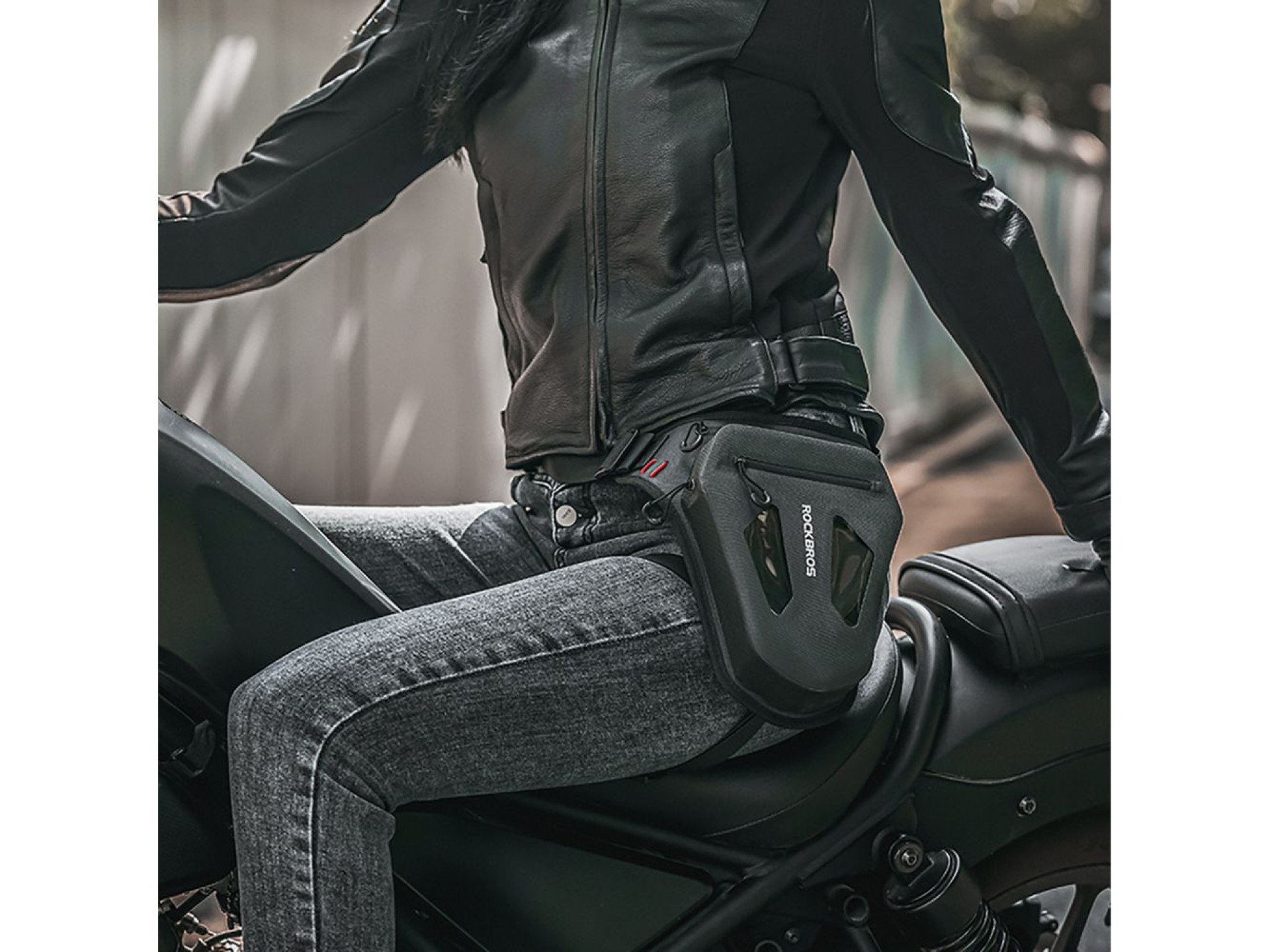 Rockbros Motorcycle Bag for Leg, Thigh, Waist, Shoulder - Black