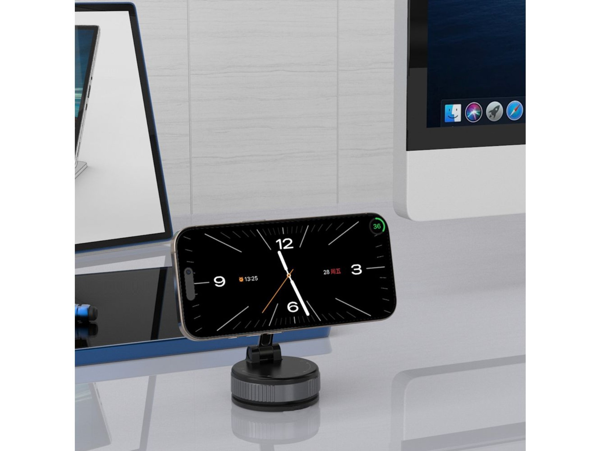 Suporte magnético para carro Wozinsky WUSM-01 para painel/para-brisa - Preto