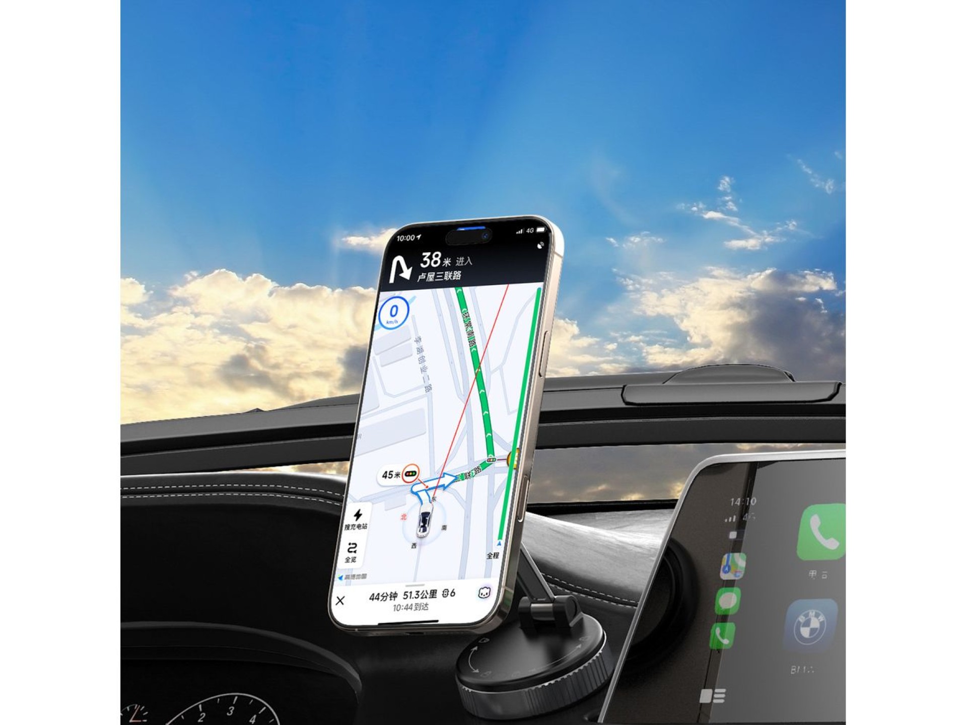 Suporte magnético para carro Wozinsky WUSM-01 para painel/para-brisa - Preto