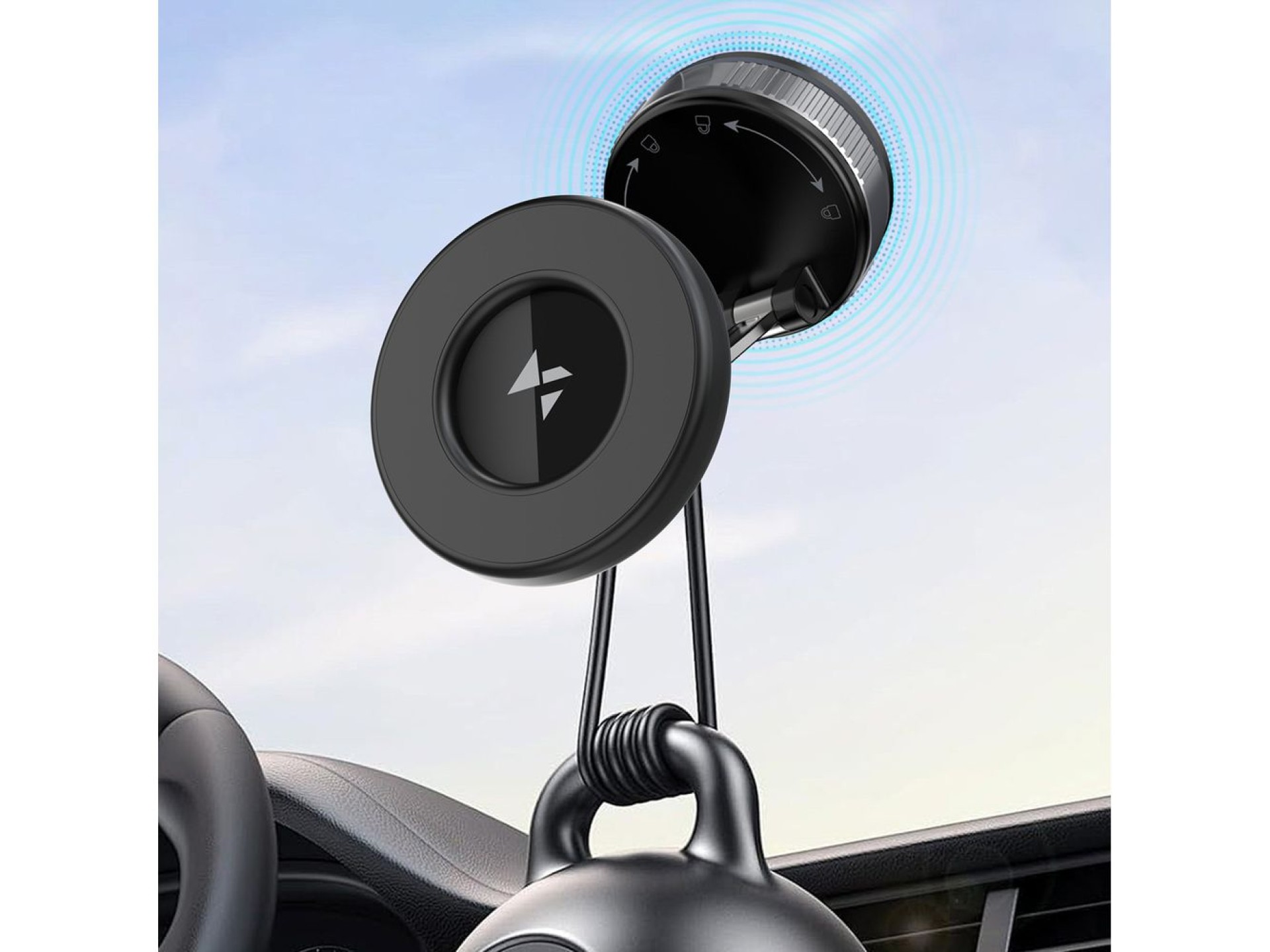 Suporte magnético para carro Wozinsky WUSM-01 para painel/para-brisa - Preto