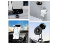 Suporte magnético para carro Wozinsky WUSM-01 para painel/para-brisa - Preto Suporte magnético para carro Wozinsky WUSM-01 para painel/para-brisa - Preto