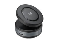 Suporte veicular Wozinsky WUSQ-01 com carregador Qi compatível com MagSafe - Preto Suporte veicular Wozinsky WUSQ-01 com carregador Qi compatível com MagSafe - Preto